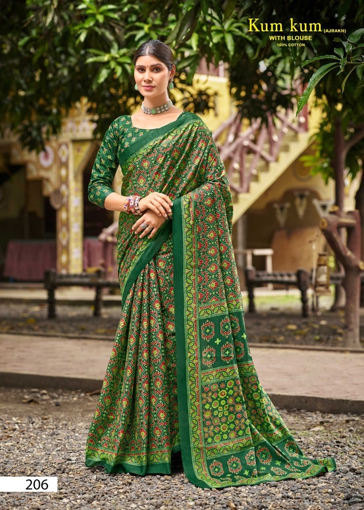 Lakhani Kum Kum Ajrakh Vol-02  Cotton Sarees