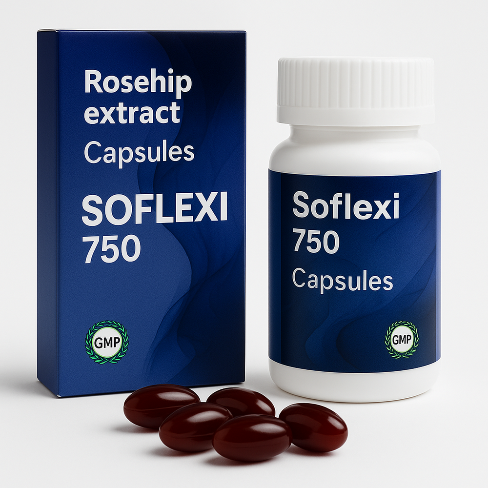 Rosehip Extract - 750mg Dark Brown Capsules, Supports Joint Health and Provides Antioxidant Benefits, 60 Count Bottle