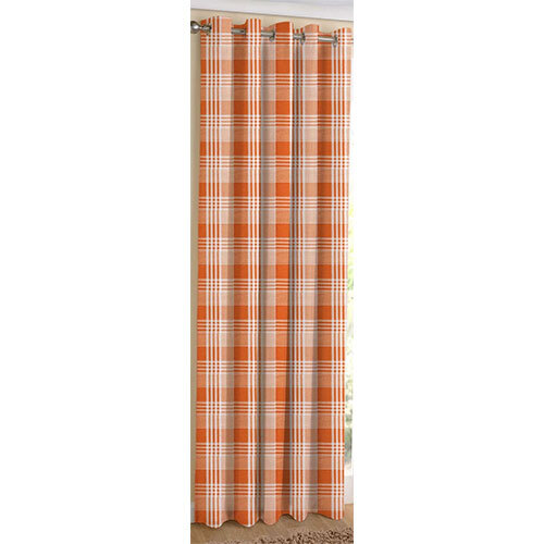 100% Cotton Wooven Checked Curtains