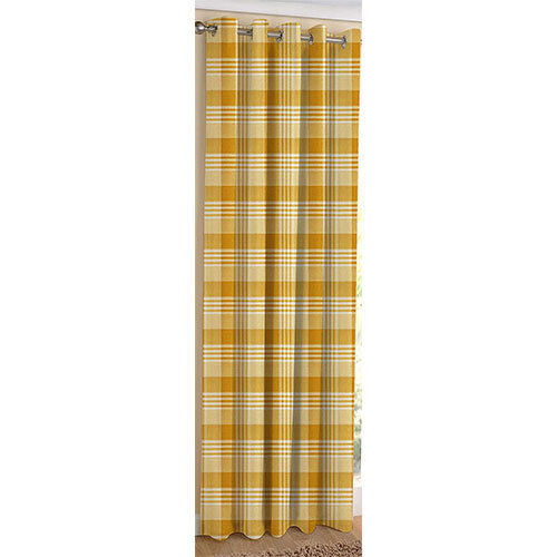 100% Cotton Wooven Checked Curtains
