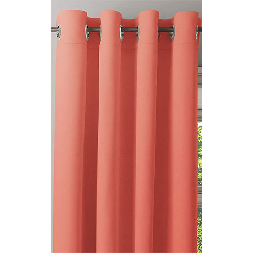 100% Cotton Wooven Plain Curtains - Color: Red