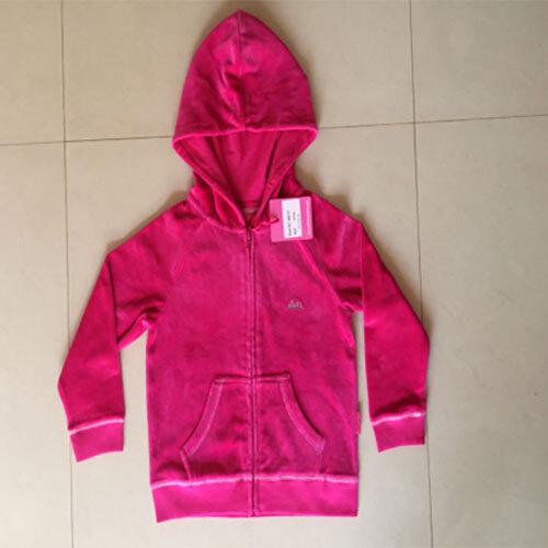 Hoodie Top Velour Fabric 260 Gsm - Color: Pink