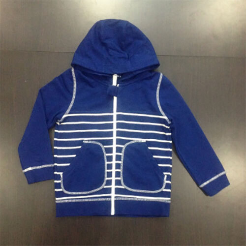 Yarn Dyed Frnech Terry 260 Gsm Reversed Hoodie - Color: Blue