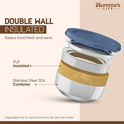 2 Pcs Insulated Lunch Box - Color: Blue
