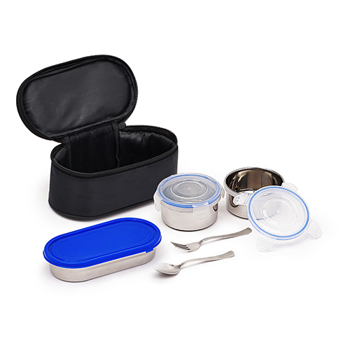 Muski Stainless Steel Lunch Box - Color: Silver