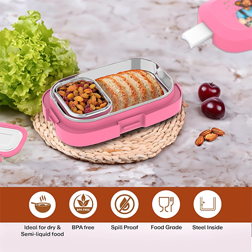Pink Stainless Steel Tiffin Box