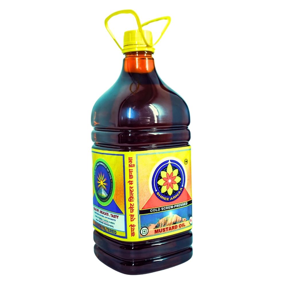 SHREE ARNAA Cold Screw Pressed Mustard Oil 5 LTR