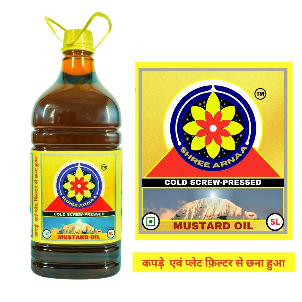 SHREE ARNAA Cold Screw Pressed Mustard Oil 5 LTR