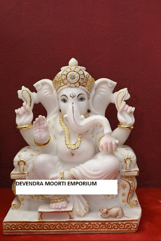 Premium Quality Marble Ganesh Idol