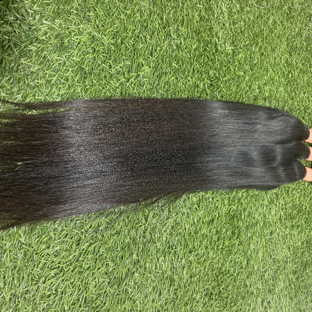 100% Human Straight Hair - Color: Black