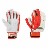 Gagan White And Orange Cricket Batting Gloves - Age Group: Adults