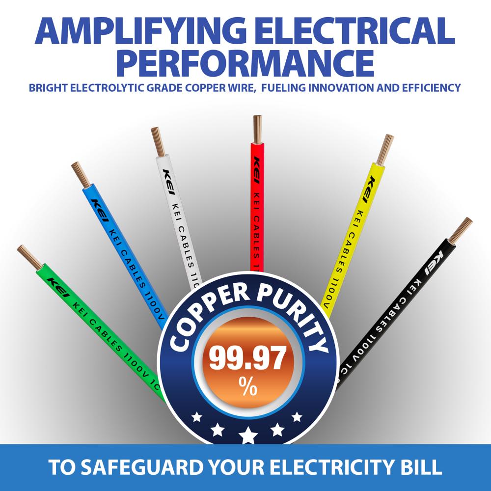 Kei Wires & Cable Banfire 0.5 Sqmm 1 Core Copper Zhfr House Wire Pvc Insulated Cable For Domestic & Industrial Electrical Wiring (90 Meters) - Application: Data Trasnfer