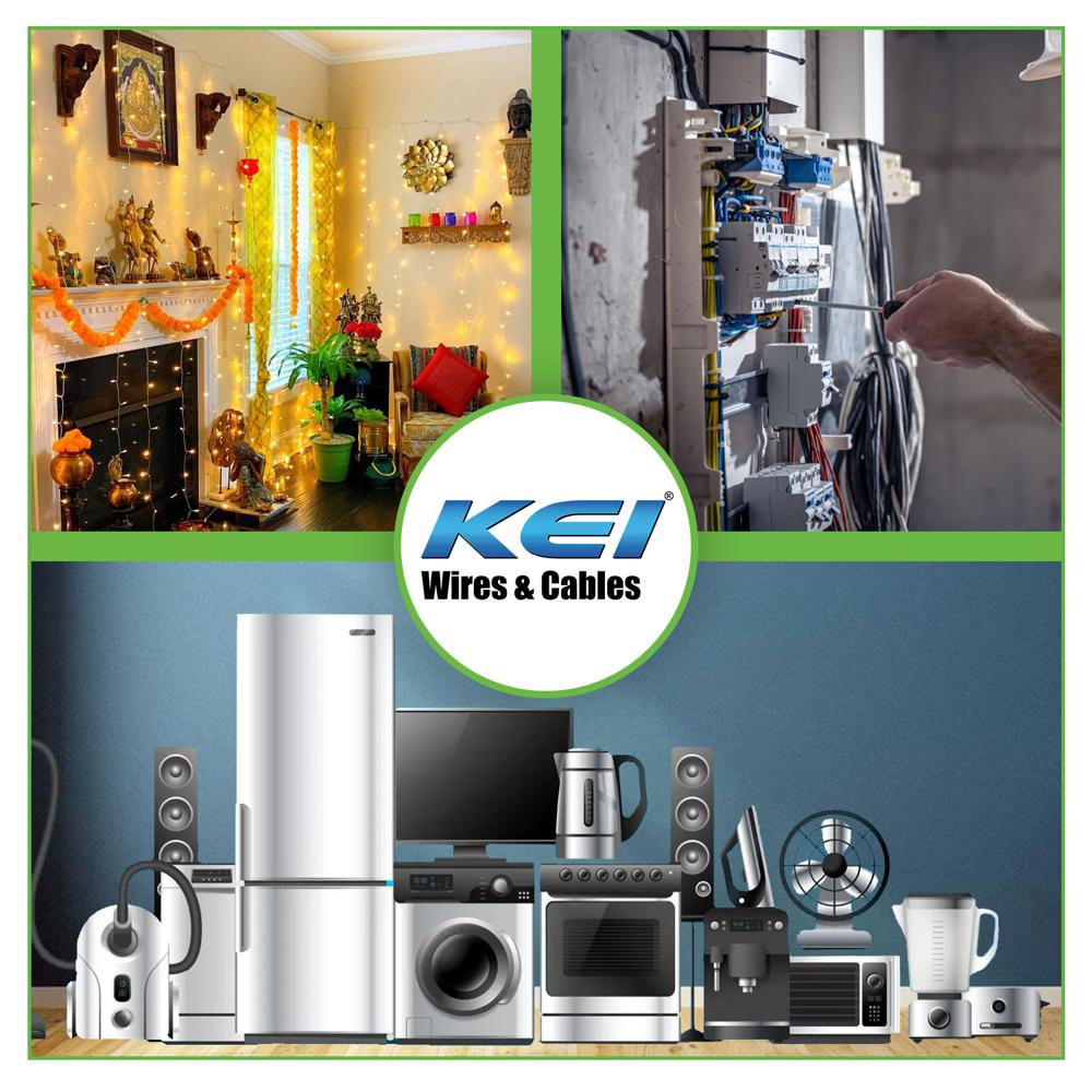 Kei Conflame Green Plus 0.75 Sqmm 1 Core Copper Heat Resistant Flame Retardant Low Smoke & Halogen - Lead Free House Wire For Domestic & Industrial Electrical Wiring - Cable Capacity: 9 Ampere (Amp)