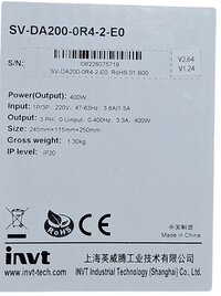INVT SERVO MOTOR sv-da200-0r4-2-e0