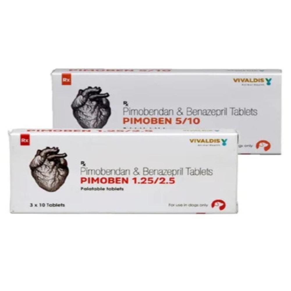 Pimoben 1.25/2.5mg (Pimobendan & Benazepril) Tablet - Packaging Type: Box
