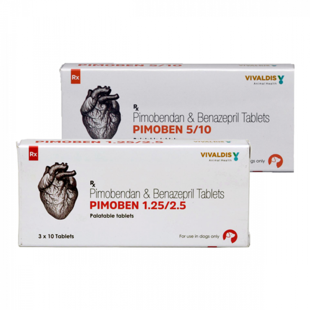 Pimoben 5/10 (Pimobendan & Benazepril) Tablets - Packaging Type: Box