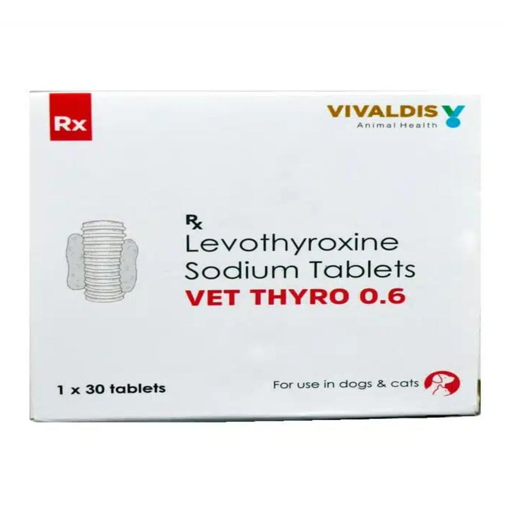 Vet Thyro 0.6 Levothyroxine Sodium Tablets - Packaging Type: Box