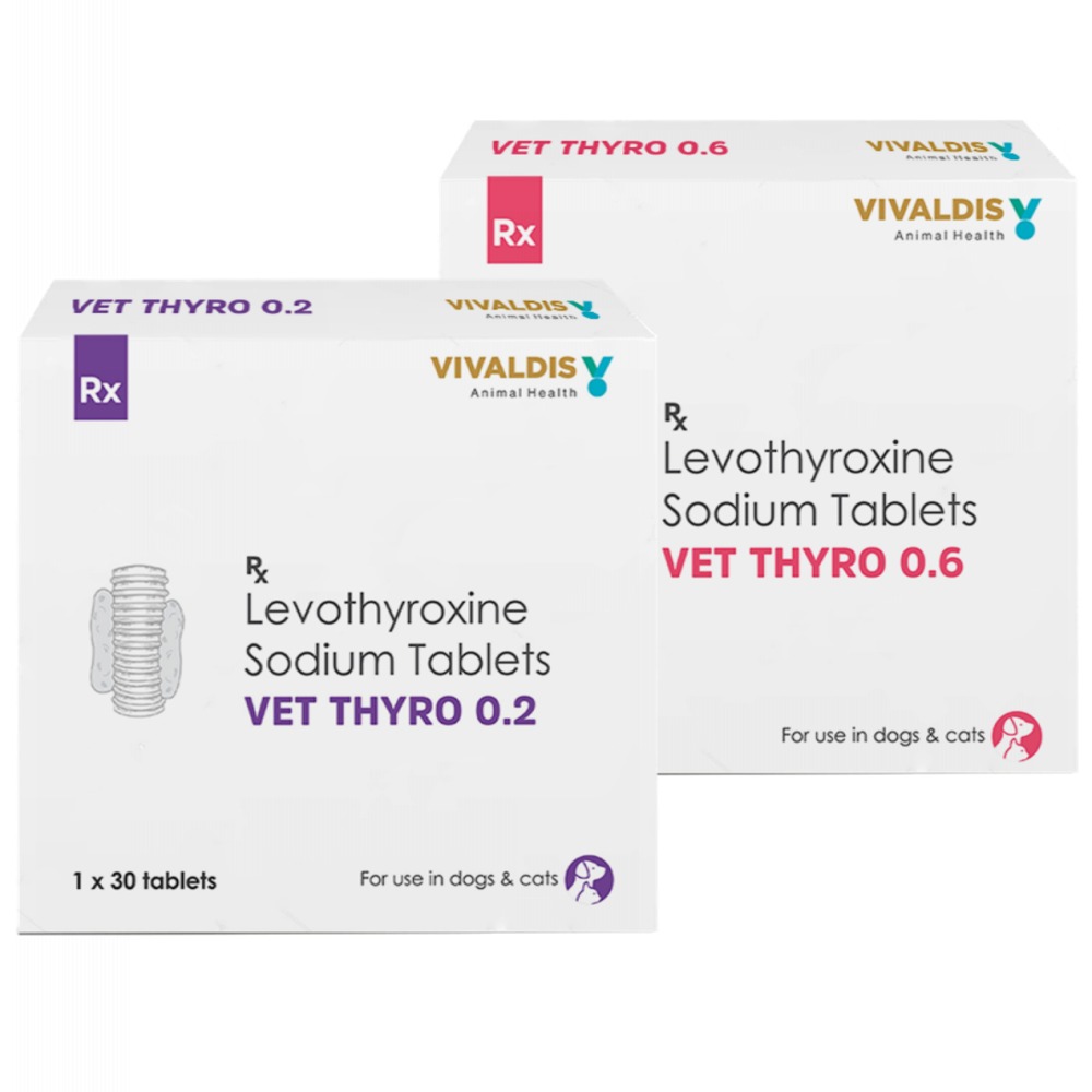 Vet Thyro 0.6 Levothyroxine Sodium Tablets - Packaging Type: Box