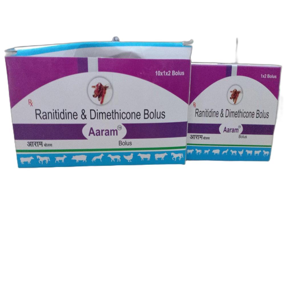 Aaram Ranitidine And Dimethicone Bolus - Packaging Type: Box