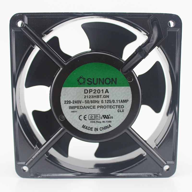 SUNON 220V AC 12cm 12038mm DP201A 2123HBT.GN 20W 160m3/h 2750RPM Ball Bearing Cabinet Axial Cooling Fan