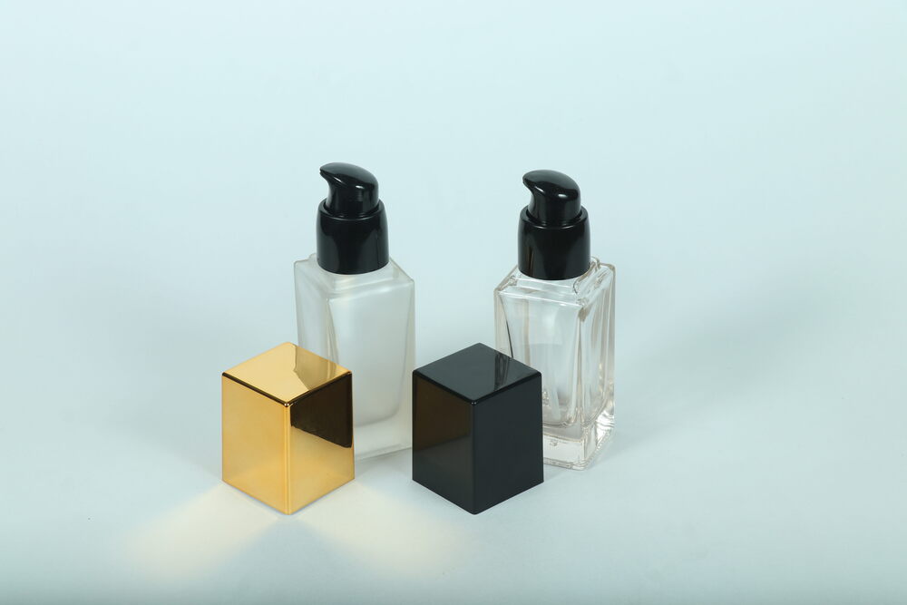 30ml Clear / Clear Frosted Foundation Bottle - Material: Glass
