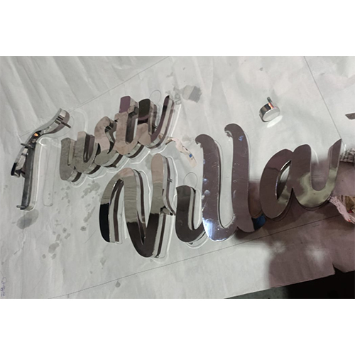 Stainless Steel Company Name Letter