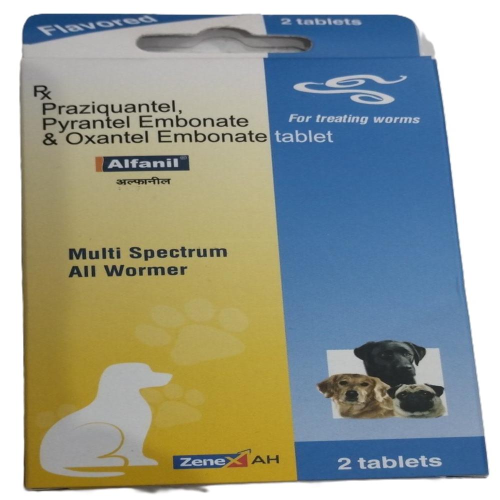 Alfanil Praziquantel, Pyrantel embonate and oxantel embonate Tablets