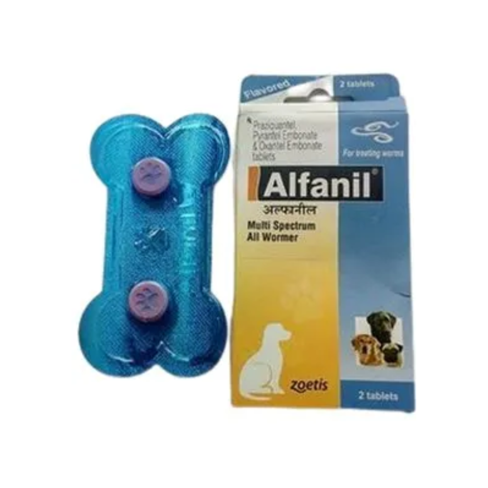 Alfanil Praziquantel, Pyrantel embonate and oxantel embonate Tablets