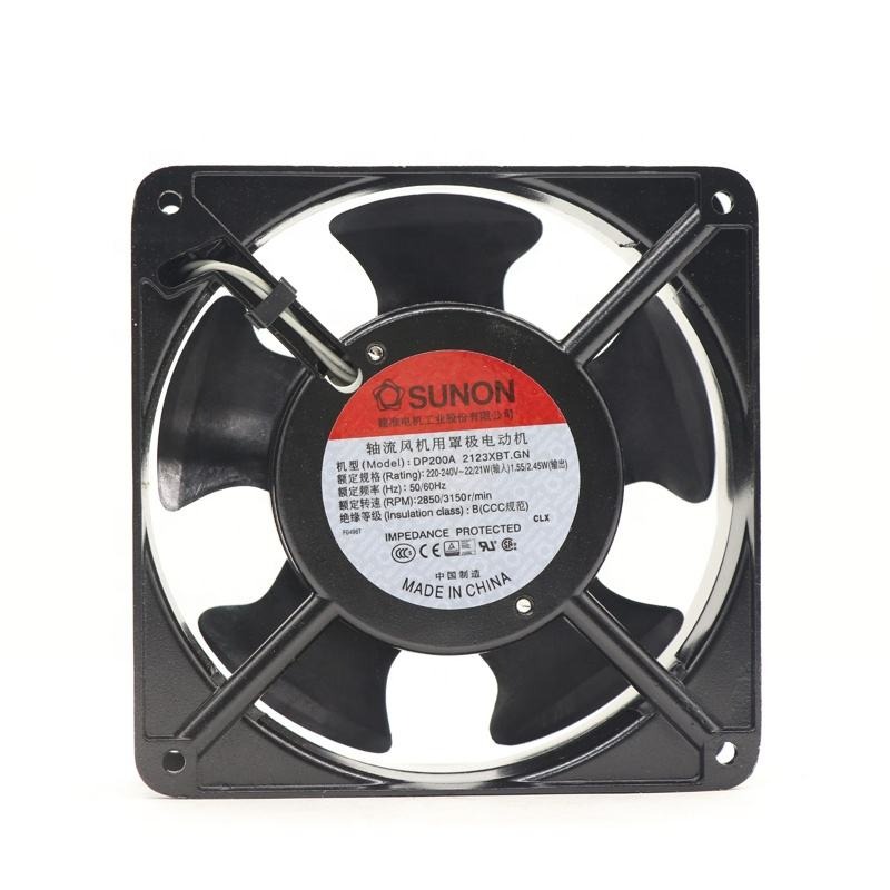 SUNON DP200A 2123XBT.GN 12038 220V AC 120X120X38mm 22W 12cm Ball Bearing 2850RPM 117CFM Cabinet Axial Cooling Fan