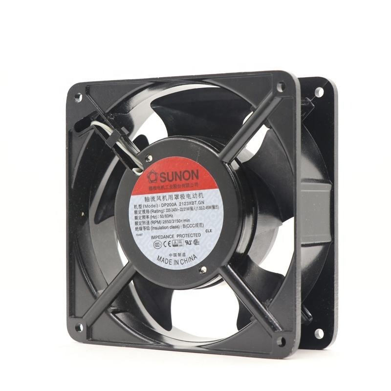SUNON DP200A 2123XBT.GN 12038 220V AC 120X120X38mm 22W 12cm Ball Bearing 2850RPM 117CFM Cabinet Axial Cooling Fan