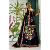 Real Mirror Art Silk Red Color Gamthi Chaniya Choli for Navratri