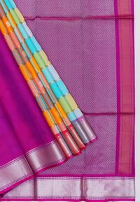 GREEN LEAF MULTI COLOR PATTU SAREE