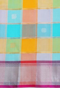 GREEN LEAF MULTI COLOR PATTU SAREE
