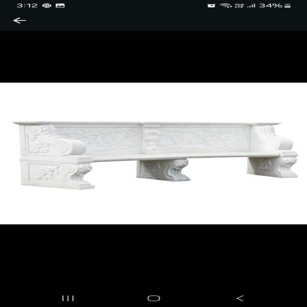 White Marble Bench