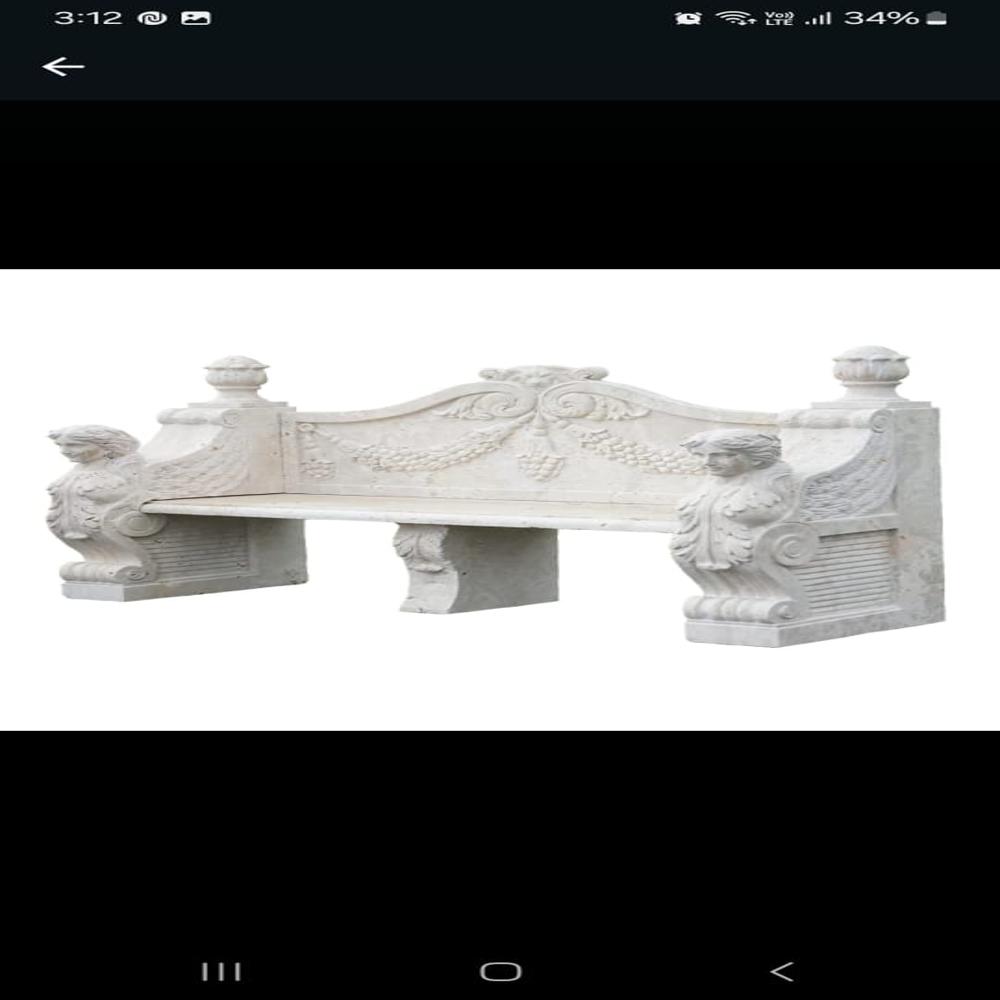 White Marble Bench