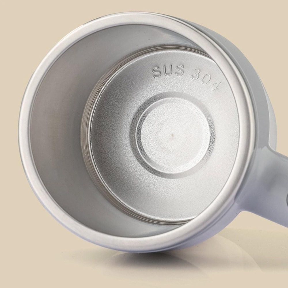 White Stainless Steel Automatic Self-Stirring Magnetic Mug 380ml