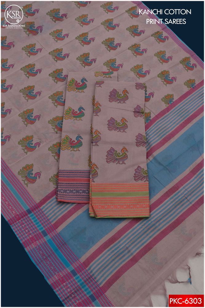 KANCHI COTTON PRINT SAREES