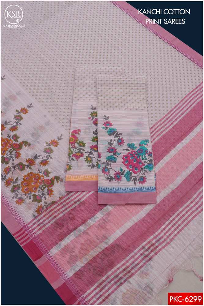 KANCHI COTTON PRINTED SAREES