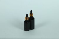 30/50ML BLACK GLOSSY GLASS DROPPER BOTTLE