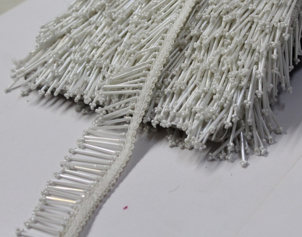 Silver Pipe Latkan Lace - Color: Wiht