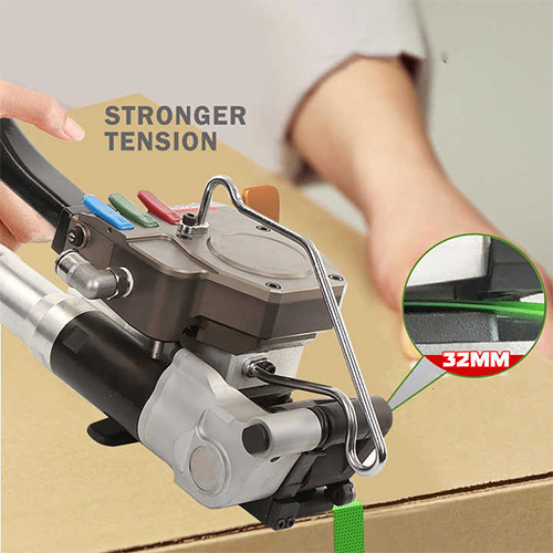 High Tension Three-button Design Friction Welding 32mm Pet Band Width Strapping Machine