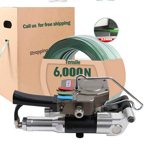 Pull Force 6000N Mini Wrapping Machine Pneumatic Plastic Strapping Tool