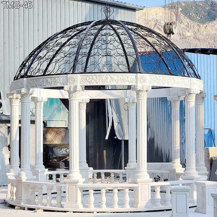 marble white stylish gazebo