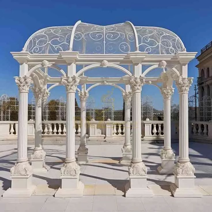 marble white stylish gazebo