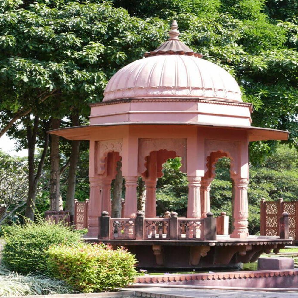 teak sandstone gazebo