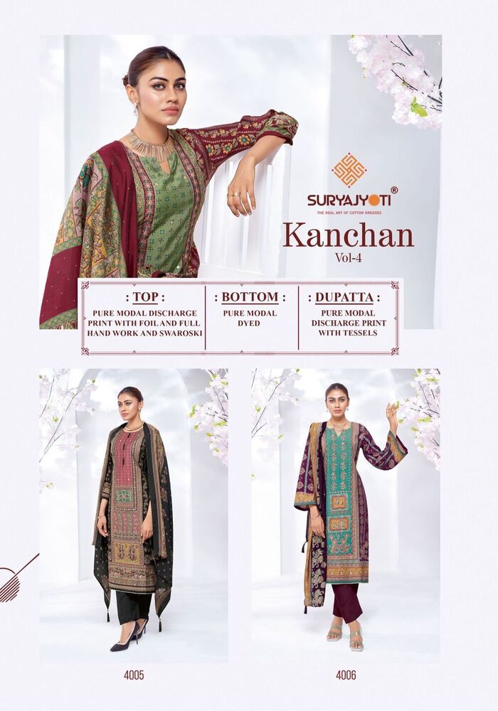 SuryaJyoti Kanchan Vol-04  Dress Material