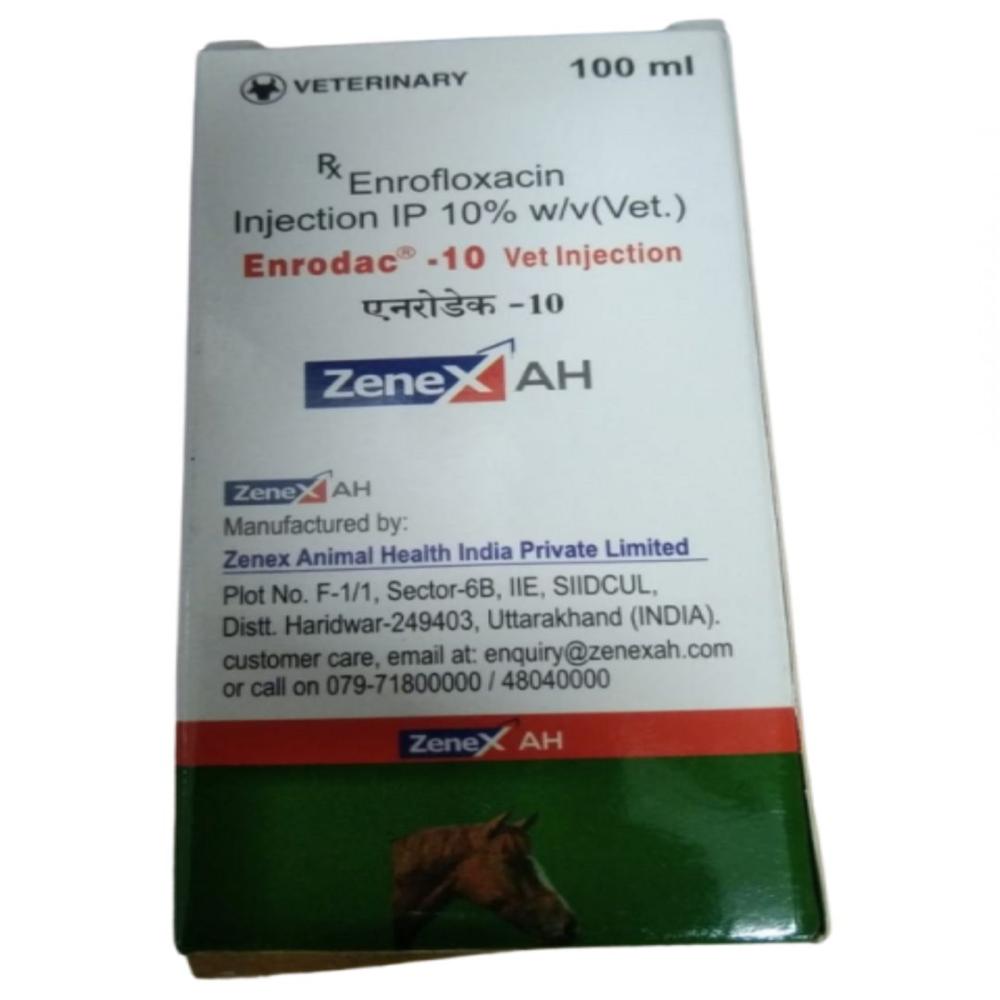 ENRODAC- 10 Enrofloxacin 100ml Injection