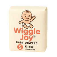 12-8kg Wiggle Joy Baby Diaper - Color: White