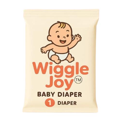 Wiggle Joy Baby Diaper - Color: White