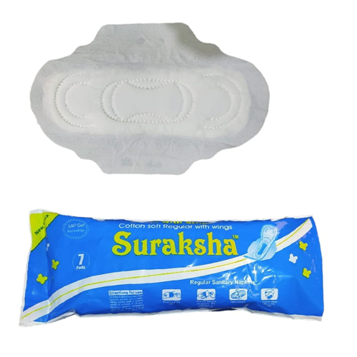 Suraksha Cotton Soft Regular With Wings Pads